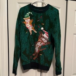 Cat Green Christmas Sweater